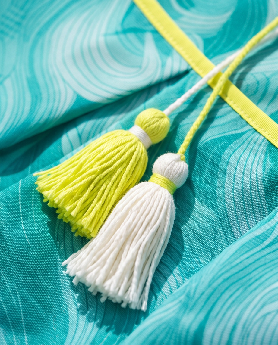 waves light green - beach bag